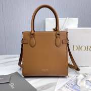 Dior CD Lock Bag In Brown 28x30x18cm - 4