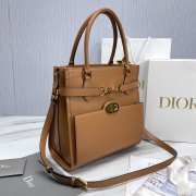 Dior CD Lock Bag In Brown 28x30x18cm - 2