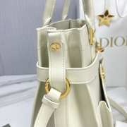 Dior CD Lock Bag In White 28x30x18cm - 6