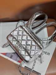 Chanel Backpack Metallic Lambskin & Silver Metal 19x20x5.5cm - 3