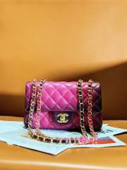 Chanel Flap Bag In Purple With Gold Hardware 24A 20cm - 3