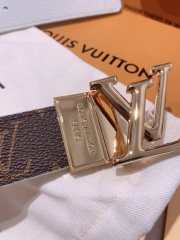 Louis Vuitton belt in white leather with gold buckle width 3cm - 4