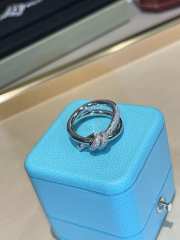 Tiffany Knot Ring In White Gold With Diamonds  - 1