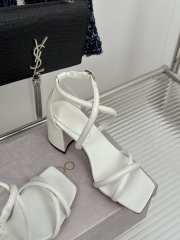 Jimmy Choo Rheea Leather Sandals In White 6.5cm - 4