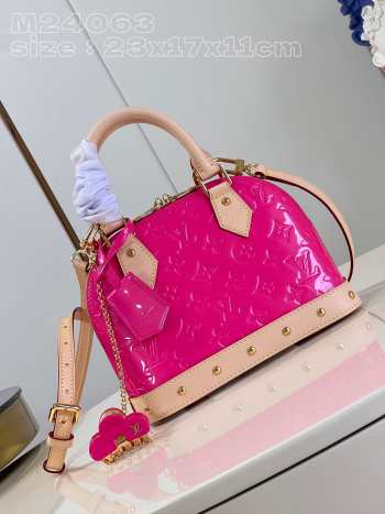 Louis Vuitton M24063 Alma Pink Bag 23.5x17.5x11.5cm