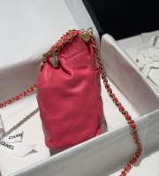 Chanel Resin Charms Chain Bucket Bag Pink 17x16x7cm - 4