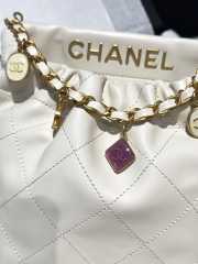 Chanel Resin Charms Chain Bucket Bag White 17x16x7cm - 5