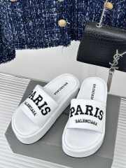 Balenciaga White Platform Heeled Sandals - 1