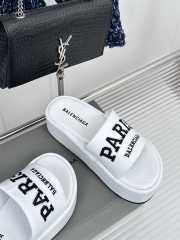 Balenciaga White Platform Heeled Sandals - 3