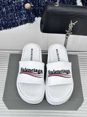 Balenciaga Platform Heeled Sandals In White - 2