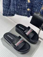 Balenciaga Platform Heeled Sandals In Black - 3