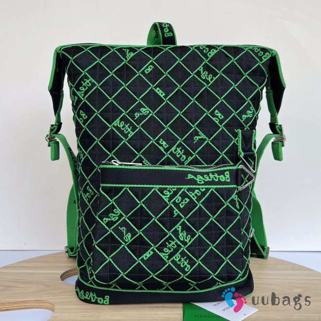 Bottega Veneta 658972 intrecciato leather logo backpack green 47x30x7cm - 1