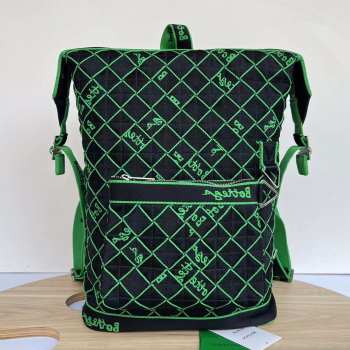 Bottega Veneta 658972 intrecciato leather logo backpack green 47x30x7cm