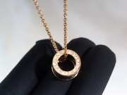 Bvlgari B.zero1 necklace with 18 kt rose gold chain and black ceramic pendant - 4