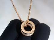 Bvlgari B.zero1 necklace with 18 kt rose gold chain and white ceramic pendant - 3