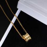 Bvlgari B.zero1 18 kt yellow gold mini pendant necklace with chain - 1