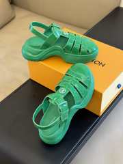 Louis Vuitton 1AB17J Archlight Flat Sandals In Green - 4