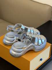 Louis Vuitton 1AB17J Archlight Flat Sandals In Silver - 6