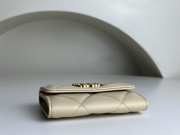 Chanel 19 Card Wallet Shiny Lambskin Gold-Tone In Beige 7.5x11.3x2.1cm - 4