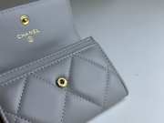 Chanel 19 Card Wallet Shiny Lambskin Gold-Tone In Grey 7.5x11.3x2.1cm - 6