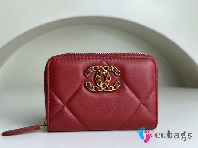 Chanel wallet in red 11.5x8cm - 1