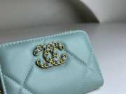 Chanel wallet in mint green 11.5x8cm - 2