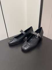 Miu Miu ballet flat with bow in black 4.5cm - 6