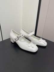 Miu Miu ballet flat with bow in white 4.5cm - 1