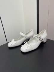 Miu Miu ballet flat with bow in white 4.5cm - 3