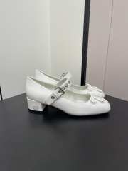 Miu Miu ballet flat with bow in white 4.5cm - 4