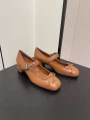 Miu Miu ballet flat with bow in brown 4.5cm - 1