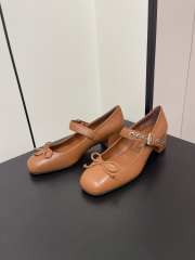 Miu Miu ballet flat with bow in brown 4.5cm - 2