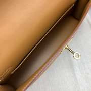 Hermes Kelly Elan Handmade Brown Bag In Gold Buckle 27cm - 5