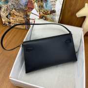 Hermes Kelly Elan Handmade Black Bag In Silver Buckle 27cm - 4