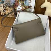 Hermes Kelly Elan Handmade Grey Bag In Silver Buckle 27cm - 2