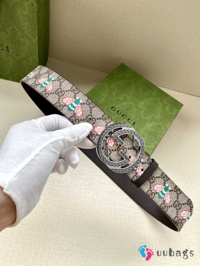 Gucci bee 01 belt leather 4cm  - 1