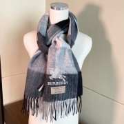 Burberry Lambswool Scarf Black Grey 38x200cm - 4