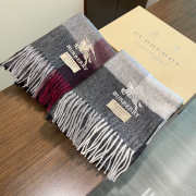 Burberry Lambswool Scarf  38x200cm Red /Black /Grey - 5