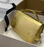 Balmain gold metallic handbag 23x14x8cm - 3