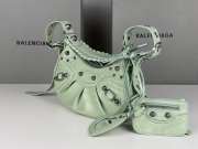 Balenciaga Le Cagole Croco Light Green Bag 26x16x10cm - 6