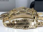 Balenciaga Le Cagole Gold Metallic Shoulder Bag 26x16x10cm - 3