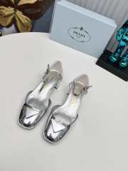 Prada patent leather pumps in silver 4.5cm - 1