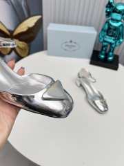 Prada patent leather pumps in silver 4.5cm - 2