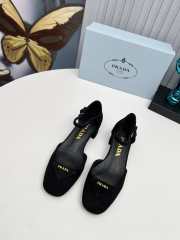 Prada velvet leather pumps in black 4.5cm - 1