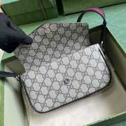 Gucci beige/ blue canvas ophidia mini bag 13x22x4cm - 3