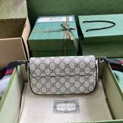 Gucci beige/ blue canvas ophidia mini bag 13x22x4cm - 2