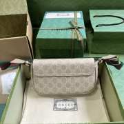 Gucci beige canvas ophidia mini bag 13x22x4cm - 5