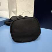 Prada canvas shoulder bag in black 21x15x15cm - 6