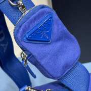 Prada canvas shoulder bag in blue 21x15x15cm - 3