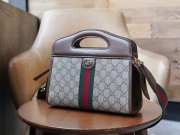 Gucci Ophidia Small Tote With Web Beige Ebony Bag 25.5x29x10cm - 4